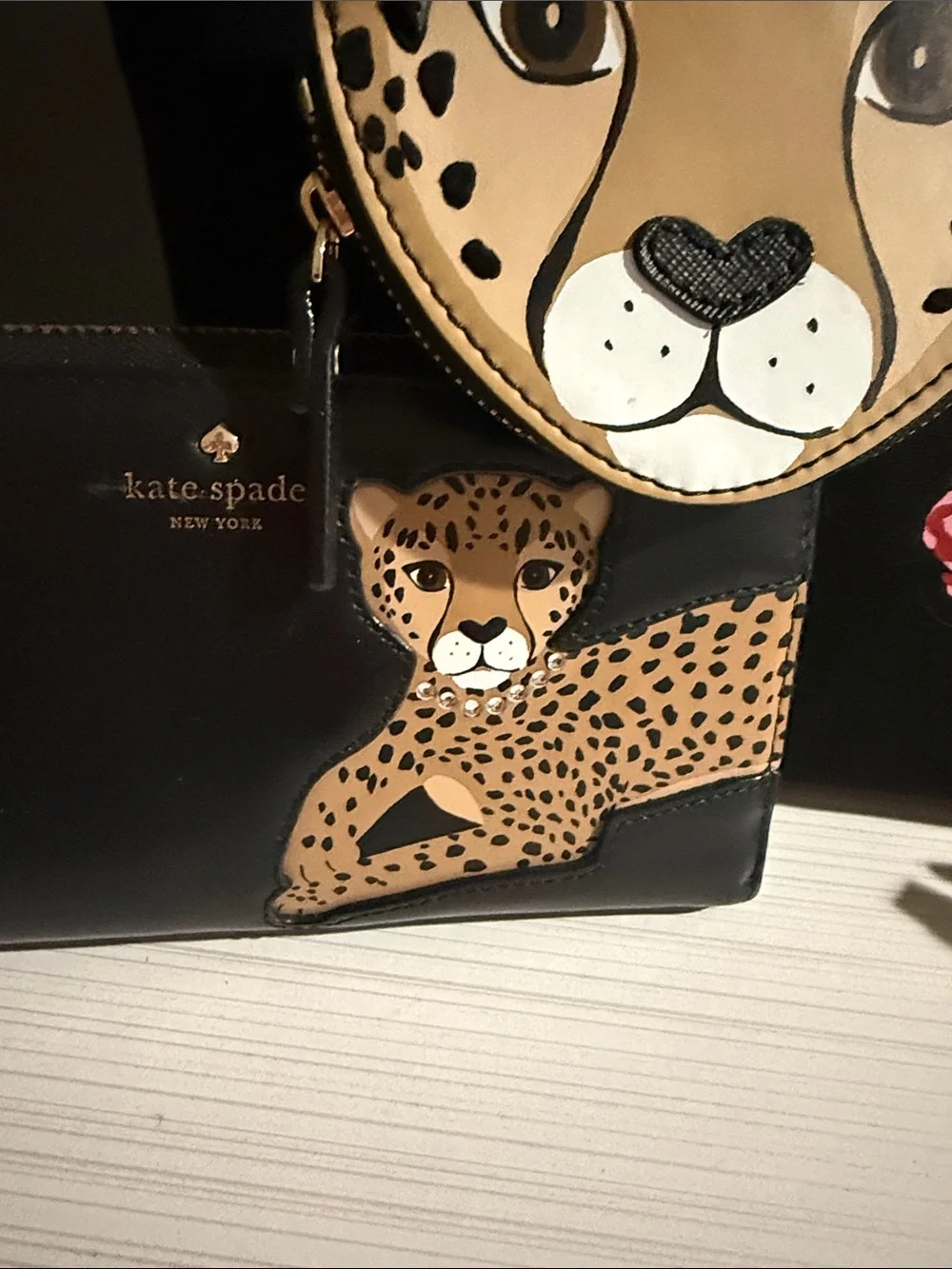 Kate Spade Run Wild Lounging Cheetah tote, wallet, charm. UB charm and anthro SG - Picture 4 of 16